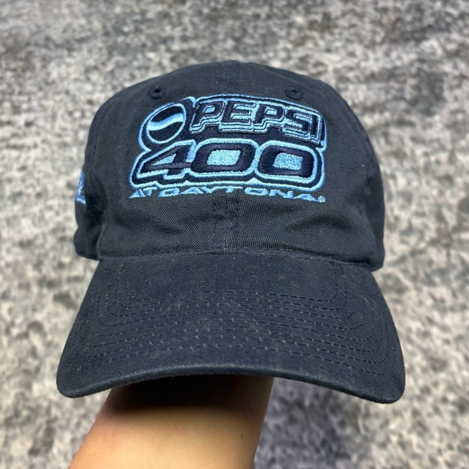 Vintage Pepsi 400 At Daytona Hat Nascar Racing 2005 Blue The Game Adjustable